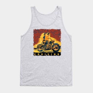 Cruising vintage motorcycle Tank Top